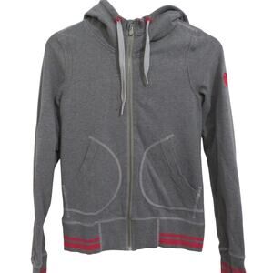 Lululemon Womens Sz 6 Gray Pink Flashback Hoodie Full Front Zip Up Jacket